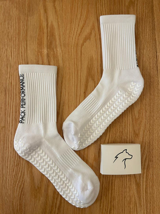 White Word Pack Performance Grip Socks