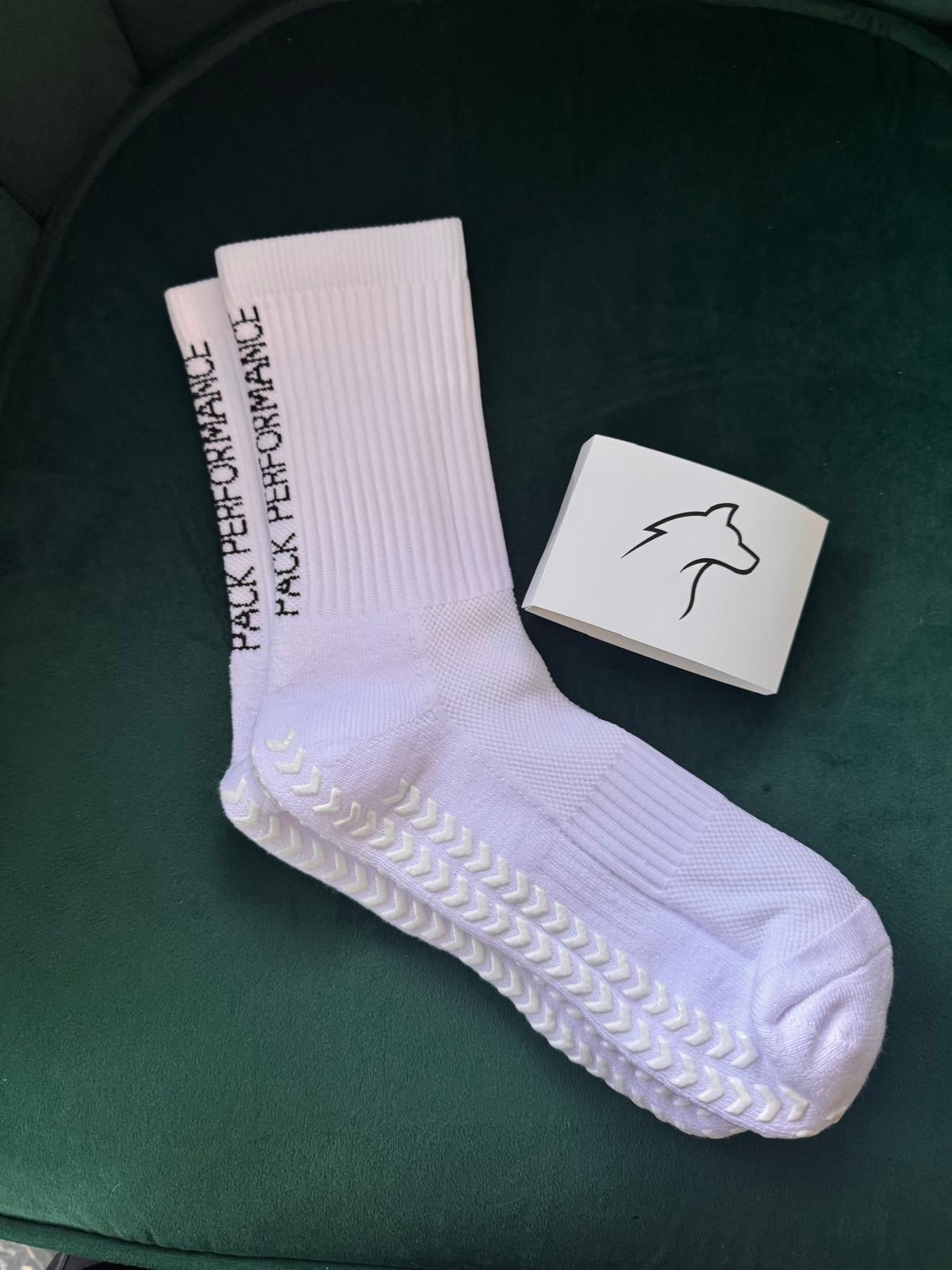 White Word Pack Performance Grip Socks